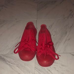 All Red Converse size men’s 4 Women’s 6